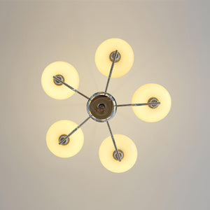 Lustra Suspension en Verre Globe Cadre en Laiton - Neutralighting