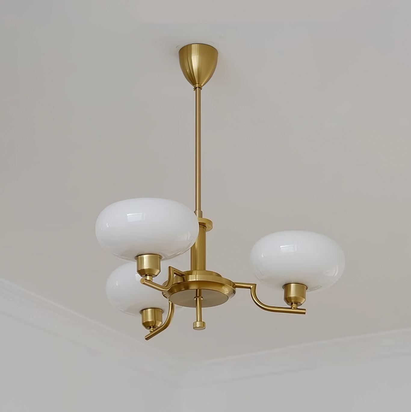 Lustra Suspension en Verre Globe Cadre en Laiton - Neutralighting