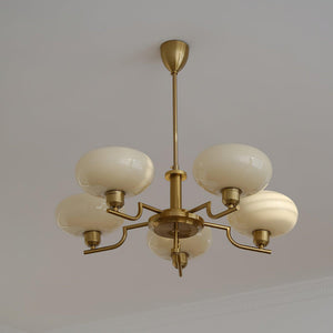 Lustra Suspension en Verre Globe Cadre en Laiton - Neutralighting