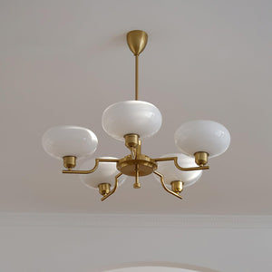 Lustra Suspension en Verre Globe Cadre en Laiton - Neutralighting