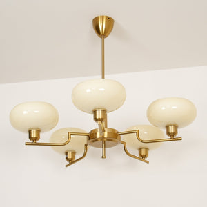 Lustra Suspension en Verre Globe Cadre en Laiton - Neutralighting