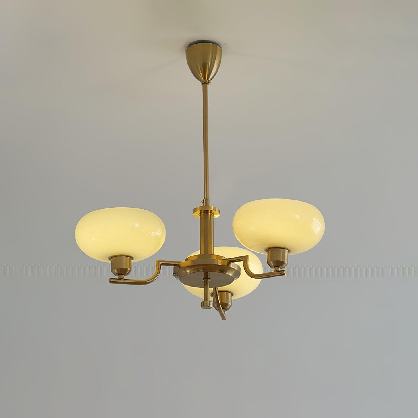 Lustra Suspension en Verre Globe Cadre en Laiton - Neutralighting