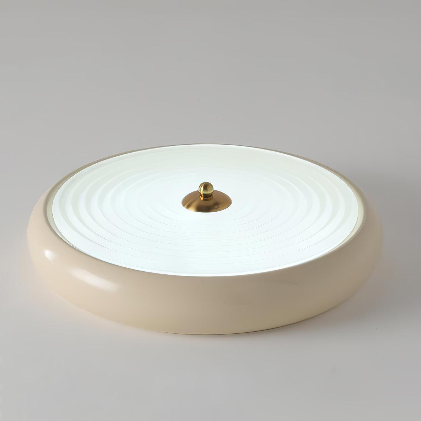 Utheara Plafonnier moderne minimaliste en verre crème ondulé - Neutralighting