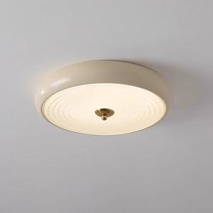 Utheara Plafonnier moderne minimaliste en verre crème ondulé - Neutralighting