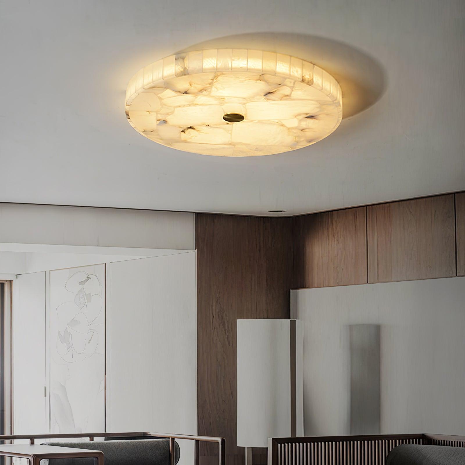 Delya Plafonnier Albâtre LED Rond - Neutralighting
