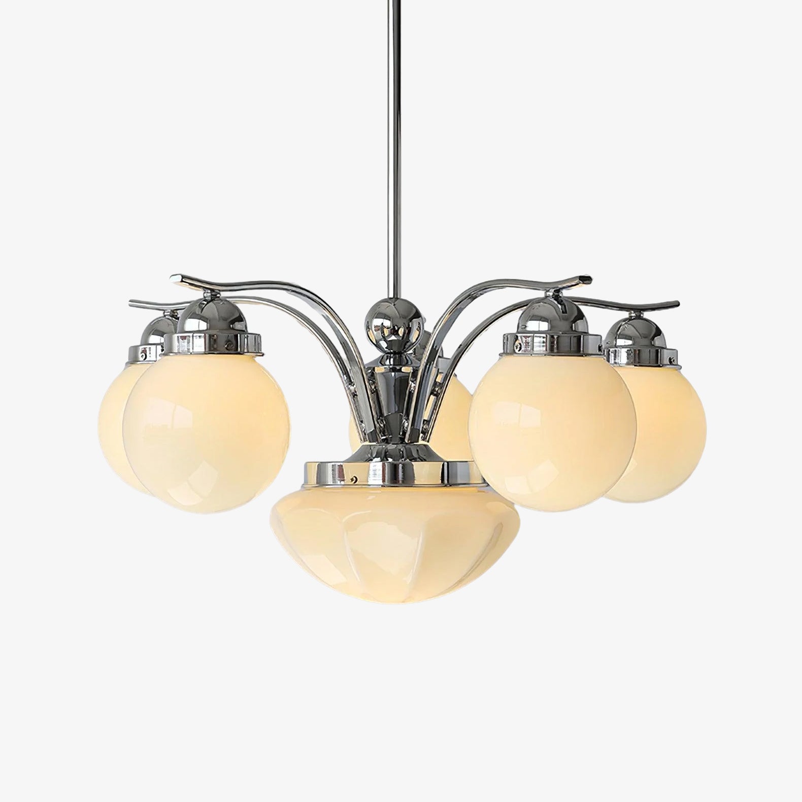 Suspension globe en verre offrant une ambiance chaleureuse