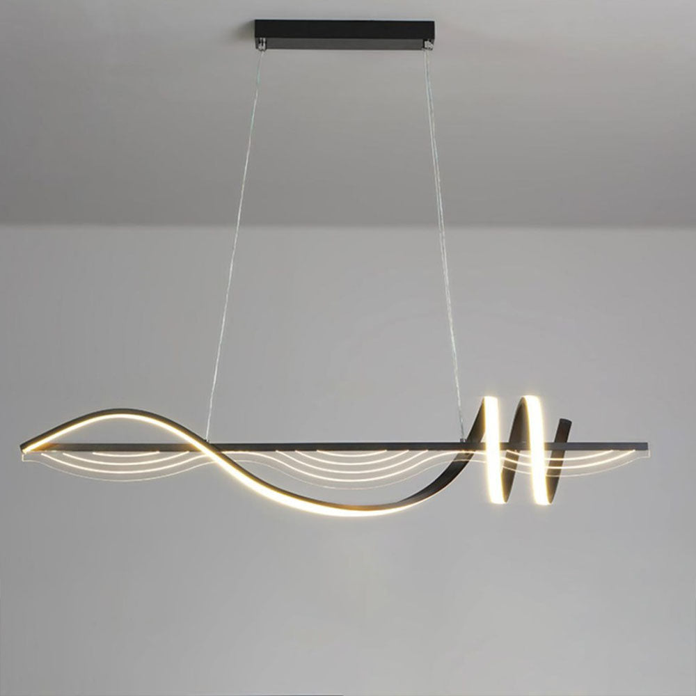 Suspension Linéaire Métal Contemporaine Pour Éclairage Élégant