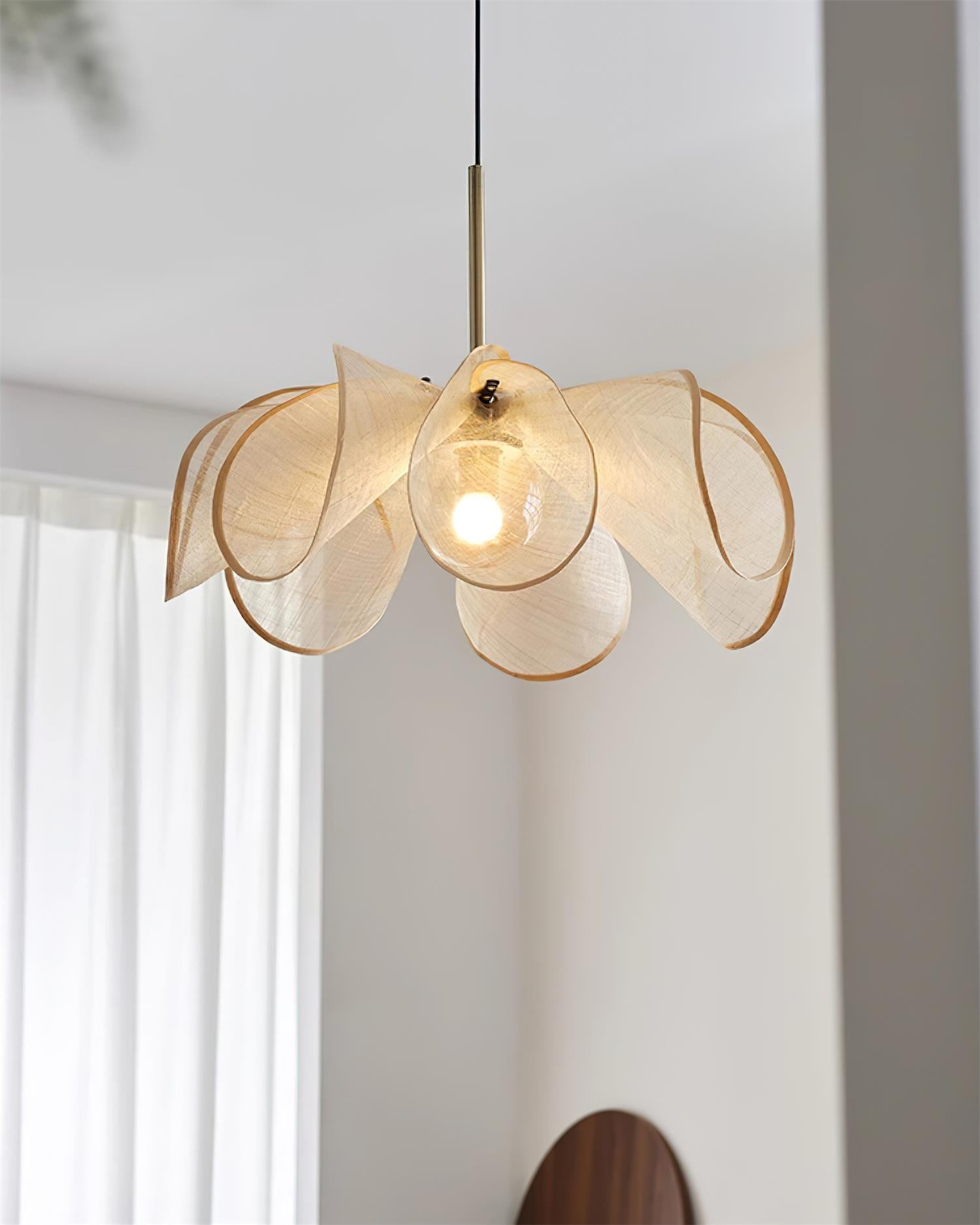 Petal Plant Fiber Pendant Lamp Bohemian Ambient Light