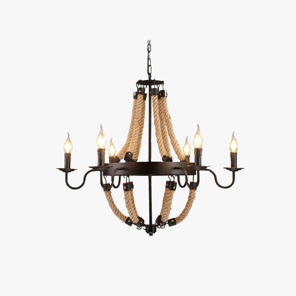 Suspension LED Industrielle Durable En Métal Noir Mat
