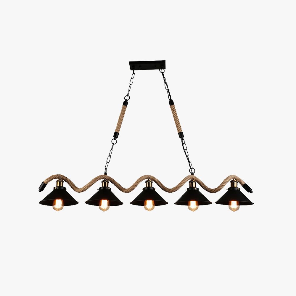 Suspension LED Noire Rustique Artisanale Premium