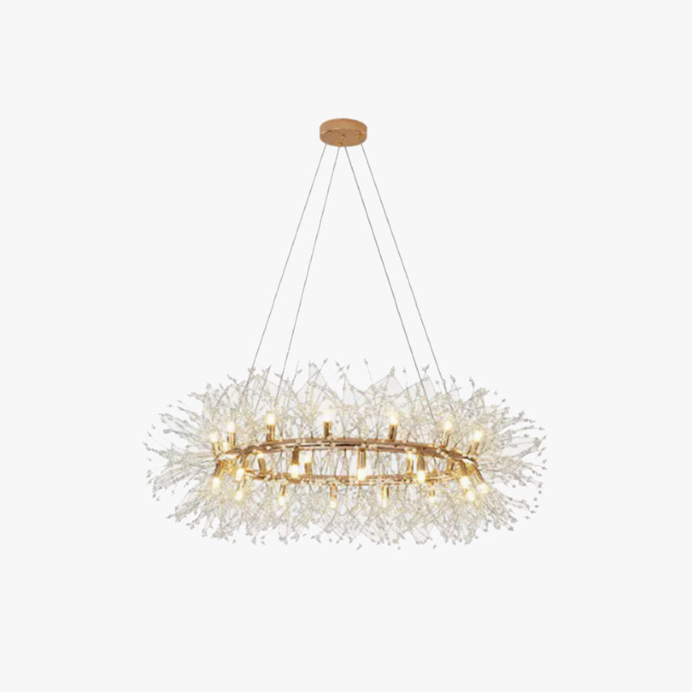 Suspension LED Pissenlit Cristal Avec Éclat Ambiant Chaleureux