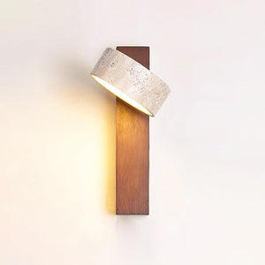 Jovan Applique Murale en Travertin & Bois - Neutralighting