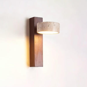 Jovan Applique Murale en Travertin & Bois - Neutralighting