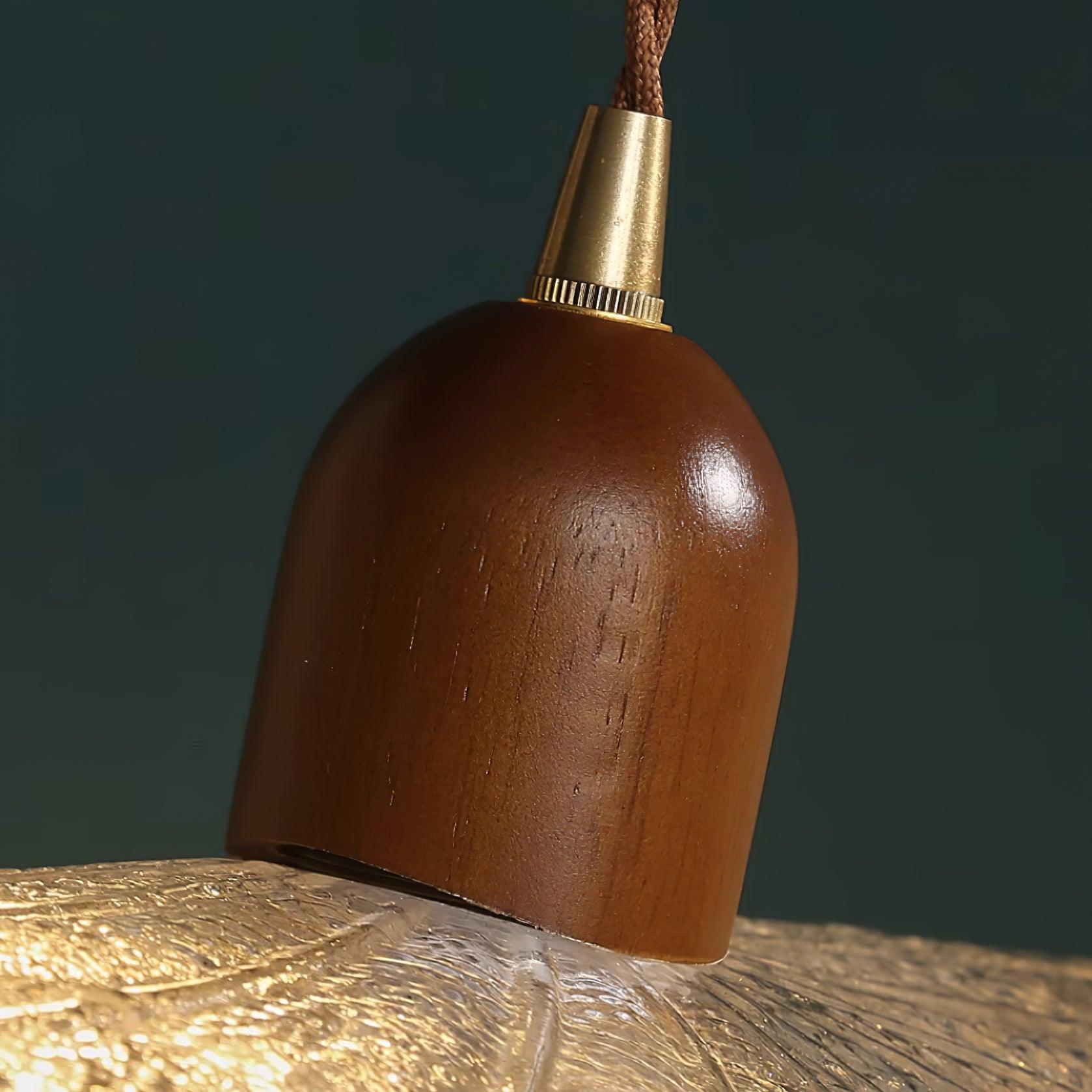 Lampe suspension en vitrail avec abat-jour floral
