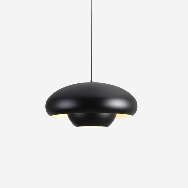 Suspension en métal noir avec luminaire dimmable