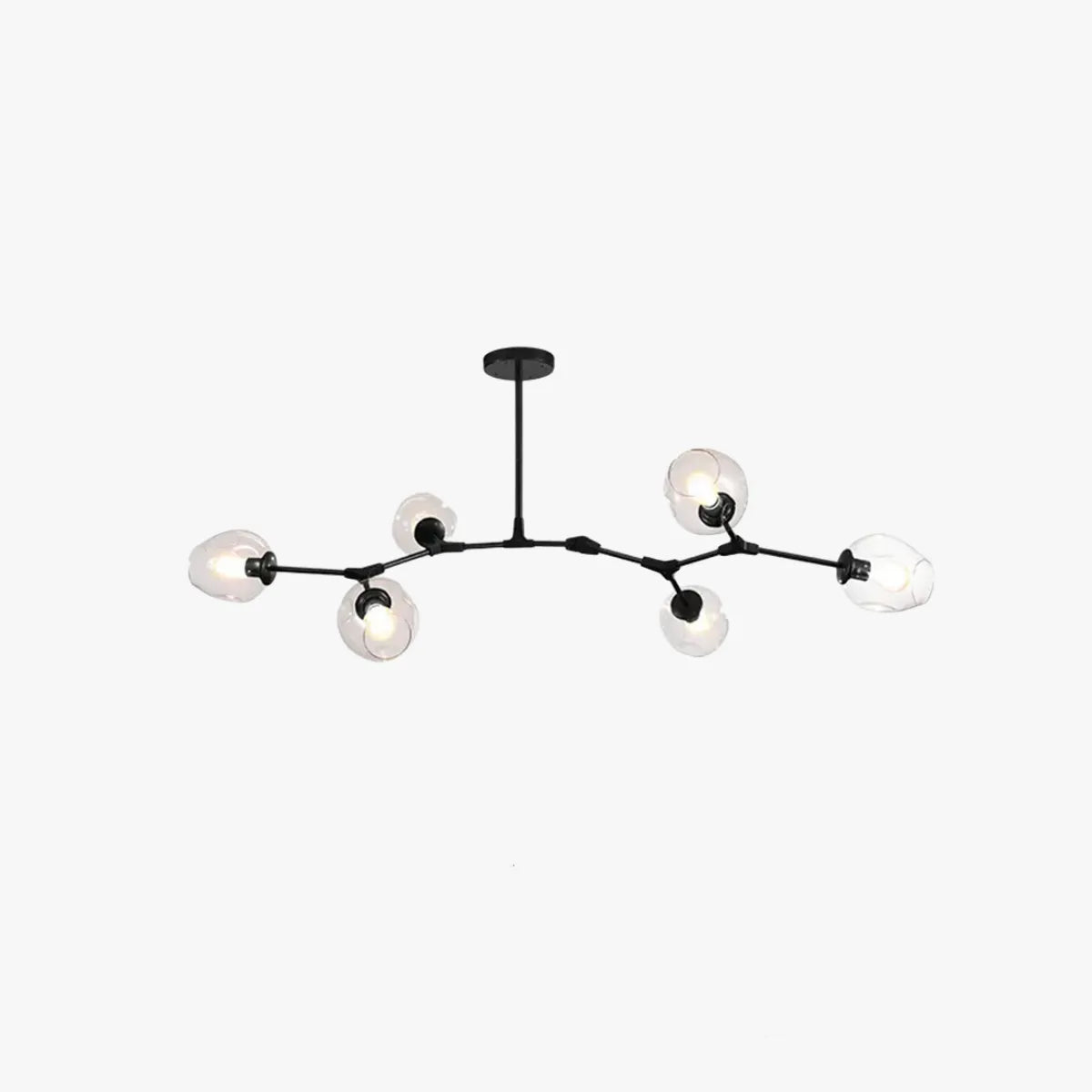 Lampe suspendue nordique en verre avec bulle claire