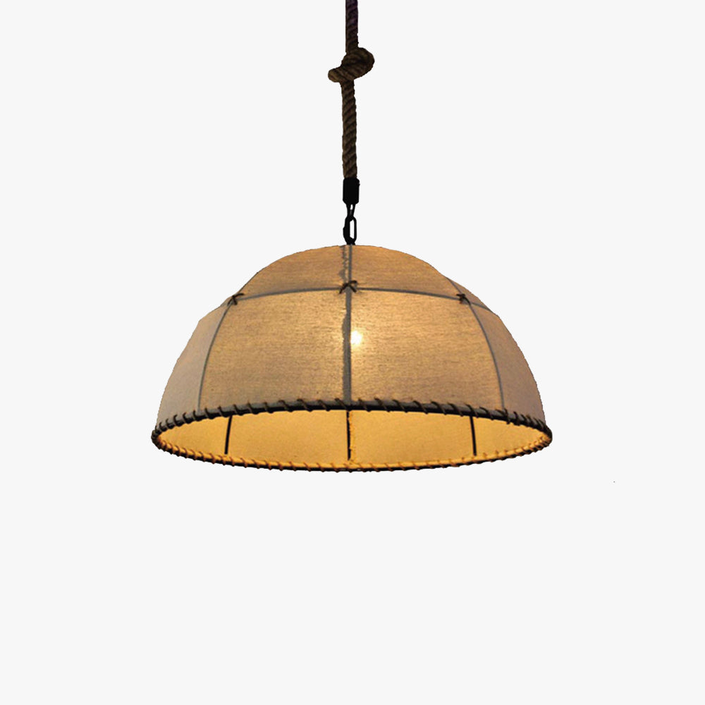 Suspension LED Industrielle Avec Accents Corde Métallique