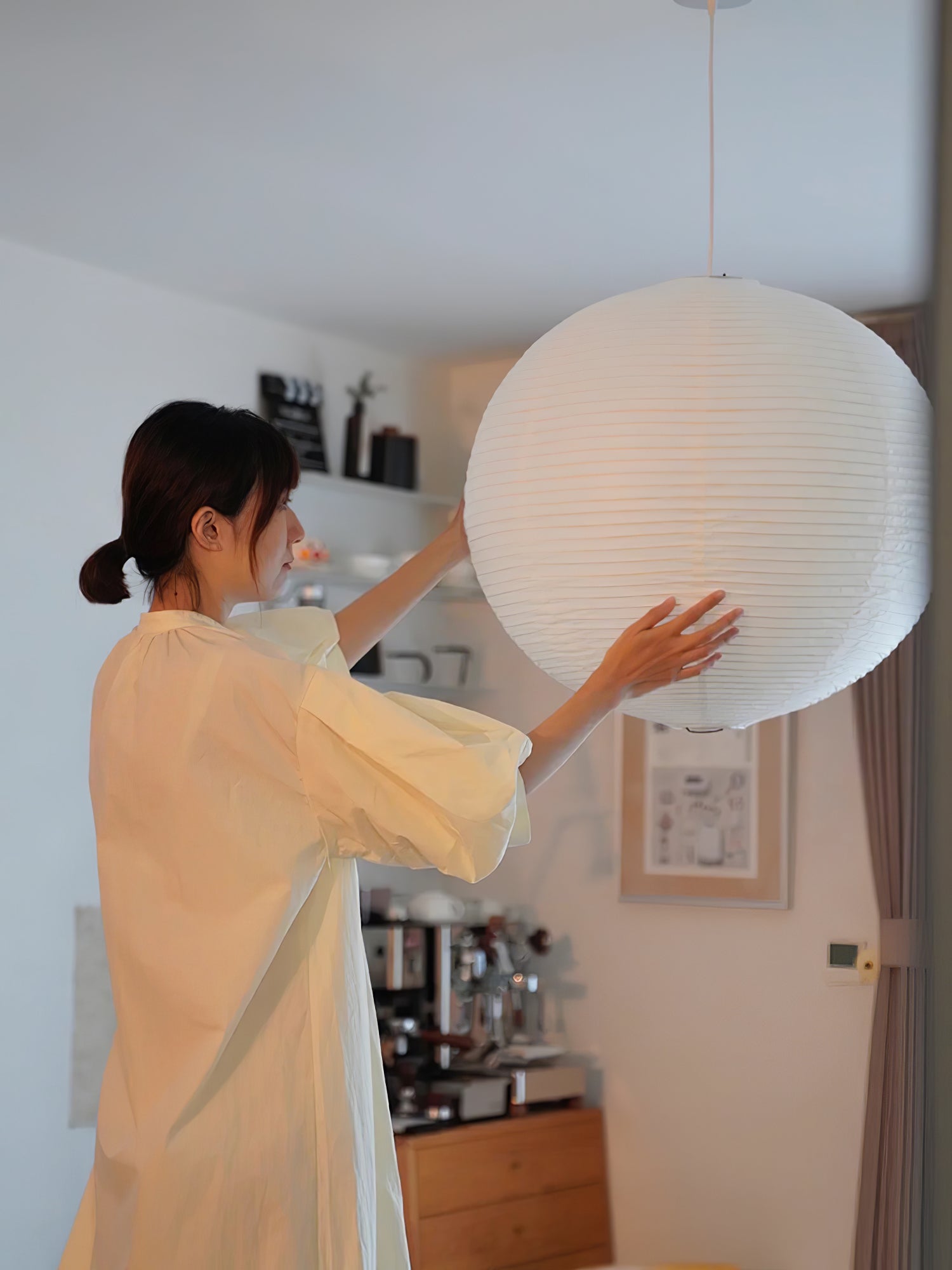 Lustra Suspension en Papier pour Salon - Neutralighting
