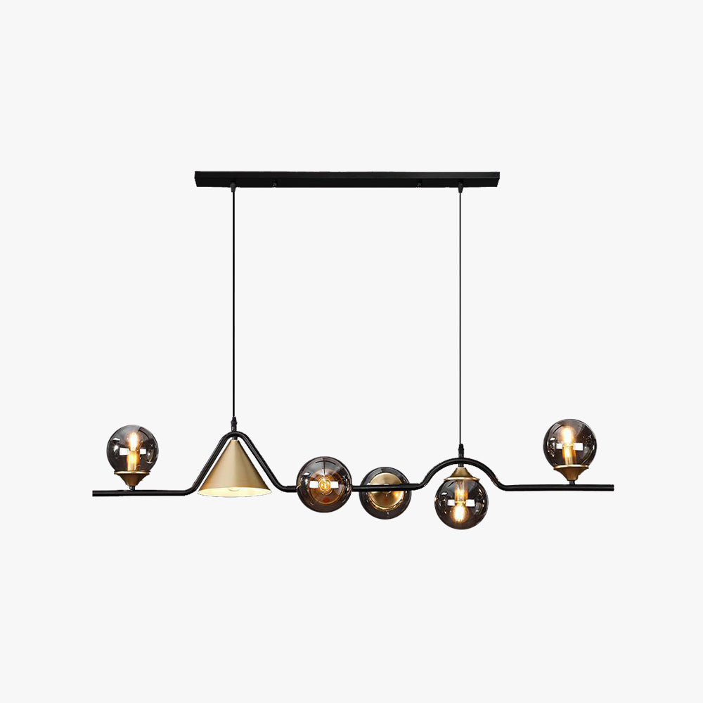Lampe Suspension Moderne Arisha Verre et Métal LED Pour Ambiance