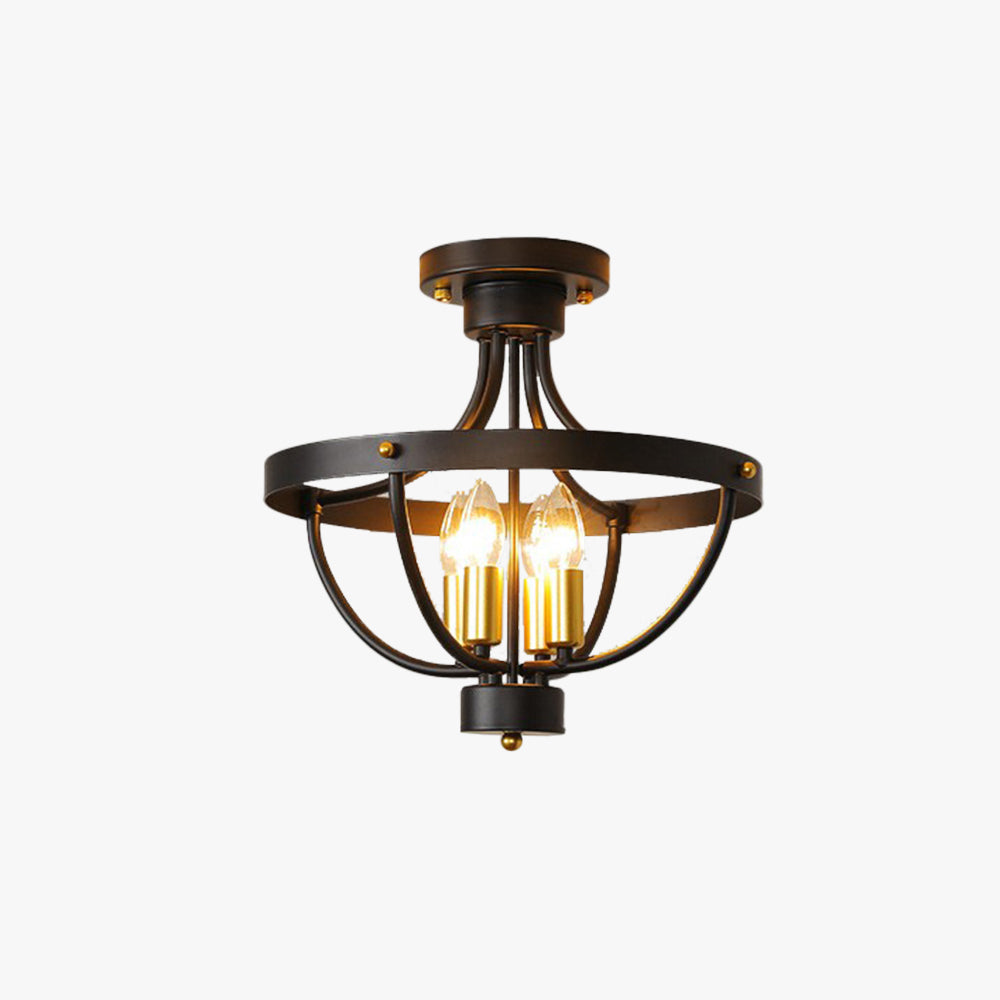 Suspension LED vintage noire mate pour salle à manger