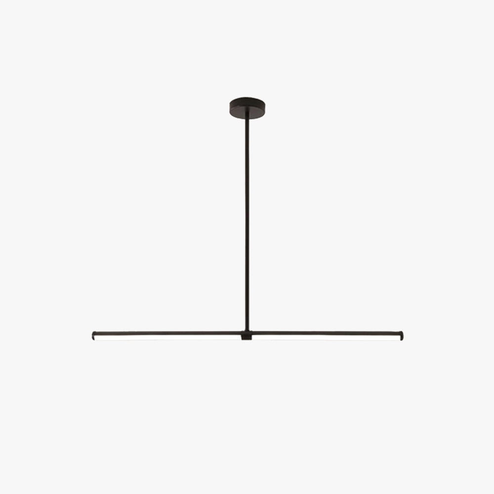 Suspension Minimaliste Noire avec Éclat LED Chaleureux pour Salle à Manger