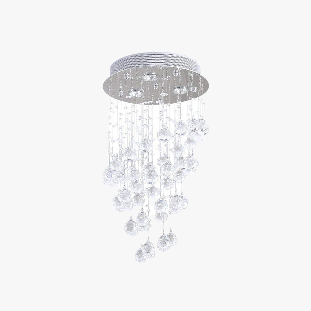 Plafonnier encastré Orion en métal et verre pour salon  