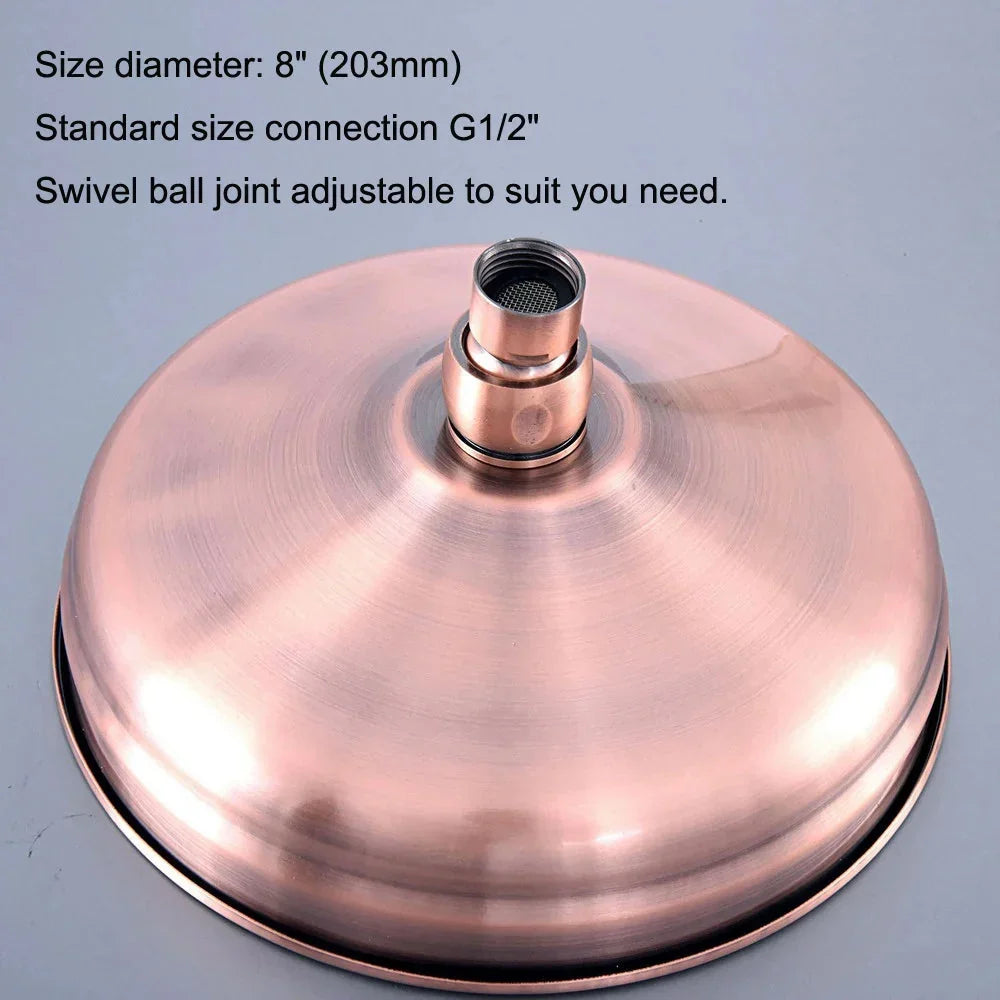 Antique Red Copper Bracket High Pressure Hand Spray Bathroom Accessory-Shower Accessories-Index Bath