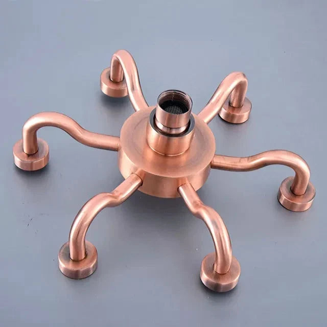 Antique Red Copper Bracket High Pressure Hand Spray Bathroom Accessory-Shower Accessories-Index Bath