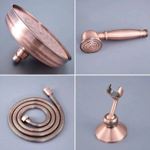 Antique Red Copper Bracket High Pressure Hand Spray Bathroom Accessory-Shower Accessories-Index Bath
