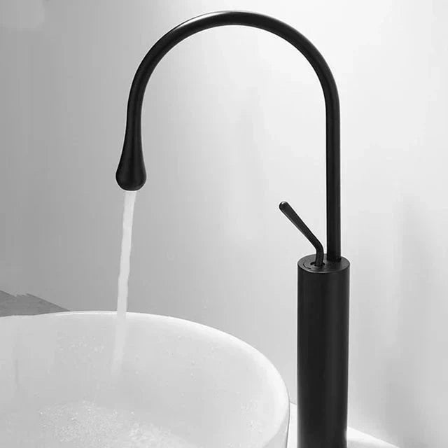 Basin Faucet Single Lever 360 Rotation Spout Modern Brass Mixer Tap-Basin Faucet-Index Bath-Black-Tall-Index Bath