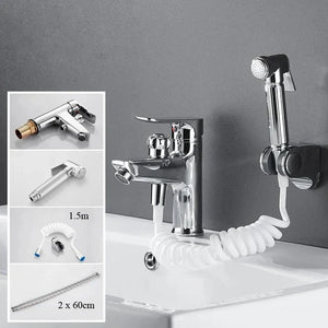 Bathroom Basin Faucet Single Handle Tap Sink Faucet with Shower Head-Shower Faucet-Index Bath-E-Index Bath