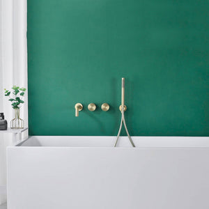 Bathroom Shower Faucet Set Mixer Valve Brushed Hand Bath Tub Spout-Shower Faucet-Index Bath