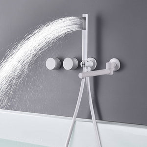 Bathroom Shower Faucet Set Mixer Valve Brushed Hand Bath Tub Spout-Shower Faucet-Index Bath