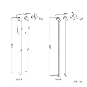 Bathroom Towel Warmer Fast Drying Electric Heated Towel Rack-Towel Bars & Hooks-Index Bath-Black-A-110V-Index Bath