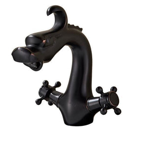 Basin Faucet - Dragon Shaped Deck Mounted Basin Faucet Dual Handle