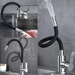 Flexible Hose Kitchen Faucet Stainless Steel Sink Faucet for Kitchen-Kitchen Faucet-Index Bath-Index Bath
