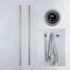 Gold Heated Towel Rail 220V Wall Mounted Smart Bathroom Warmer Modern Dubai