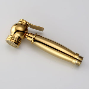Bidet Faucet - Hand Held Bidet Sprayer Titanium Gold Solid Brass Toilet Douche Kit