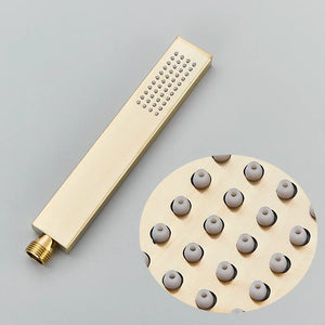 Hand Shower Head Handheld Shower Head Wall Mounted Faucet Accessory-Shower Faucet-Index Bath-Brushed Gold A-Index Bath