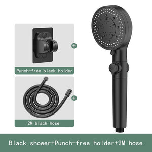High Pressure Shower Head 5 Functions With Switch On Off Button-Handheld Shower-Index Bath