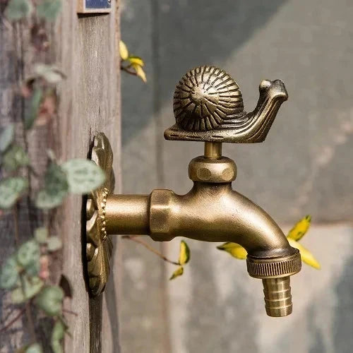 Outdoor Garden Faucet Wall Mount Solid Decorative Antique Tap-Basin Faucet-Index Bath