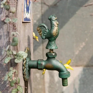 Outdoor Garden Faucet Wall Mount Solid Decorative Antique Tap-Basin Faucet-Index Bath
