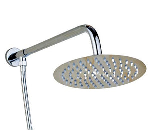Rain Shower Heads - Rainfall Style Shower Head With Shower Arm And Shower Hose