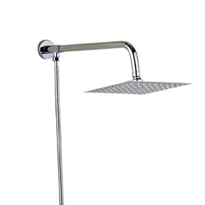 Rain Shower Heads - Rainfall Style Shower Head With Shower Arm And Shower Hose