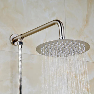 Rain Shower Heads - Rainfall Style Shower Head With Shower Arm And Shower Hose