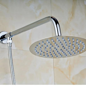 Rain Shower Heads - Rainfall Style Shower Head With Shower Arm And Shower Hose