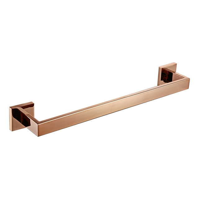 Towel Bars & Hooks - Index Bath Rose Gold Toilet Paper Holder Towel Bar Hook Hanger
