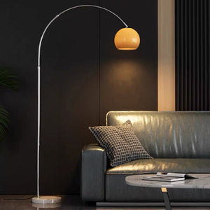 Mira Lampadaire Dôme Moderne Métal/Marbre/Acrylique Blanc/Orange Salon - Neutralighting