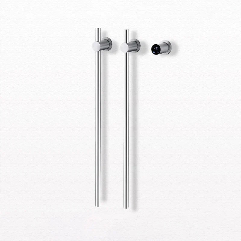 Bathroom Black Electric Towel Rack Hidden Wire Bath Towel Rail Smart Touch Control Towel Warmer Stainless Steels Bathrobe Dryer