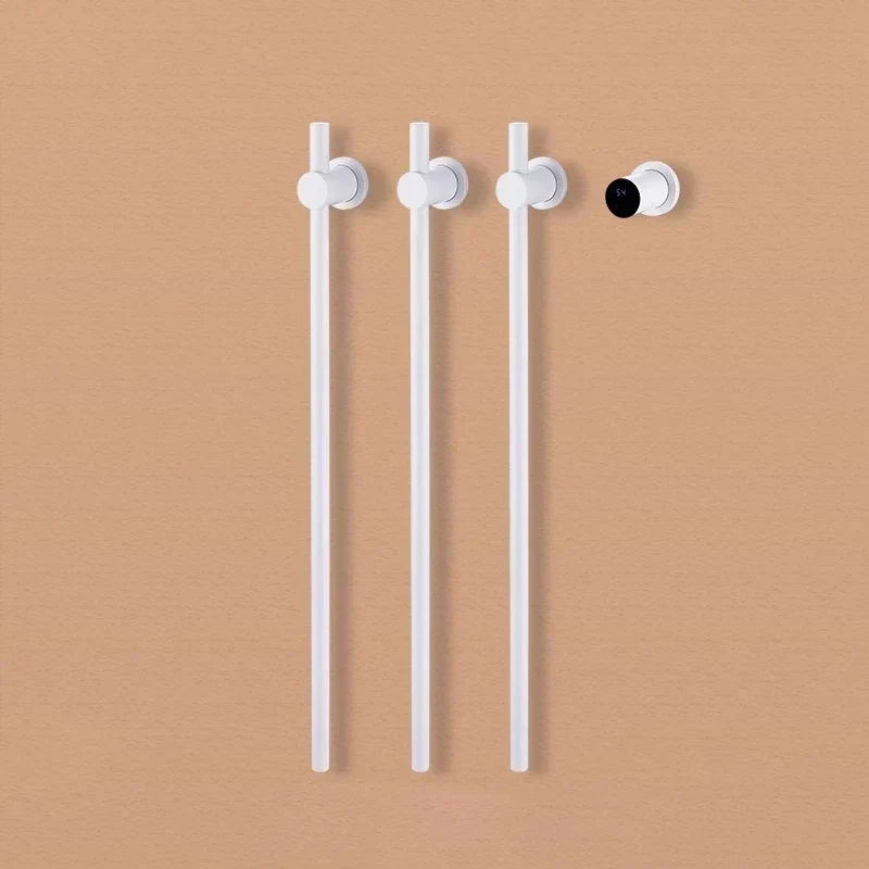 Bathroom Black Electric Towel Rack Hidden Wire Bath Towel Rail Smart Touch Control Towel Warmer Stainless Steels Bathrobe Dryer